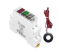 Din Rail 18mm Voltage Meter Ammeter AC 40-500V 220V 380V Single Three Phase Modular Indicator LED Digital Display Detector