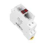 DIN Rail 18mm Voltage Meter Ammeter AC 40-500V LED Digital Display | 18mm modular indicator for single and three phase systems; LED digital display; DIN rail mount; 1 piece per pack(TO-1V)