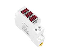 DIN Rail 18mm Voltage Meter Ammeter AC 40-500V LED Digital Display | 18mm modular indicator for single and three phase systems; LED digital display; DIN rail mount; 1 piece per pack(TO-3V)