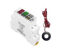 DIN Rail 18mm Voltage Meter Ammeter AC 40-500V LED Digital Display | 18mm modular indicator for single and three phase systems; LED digital display; DIN rail mount; 1 piece per pack(TO-VAH)