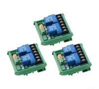 DIN Rail 2 Channel Electromagnetic Relay Board 51224V with Switching Capacity up to 10A (12v)