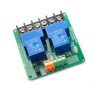 DIN Rail 2 Channel Electromagnetic Relay Board 51224V with Switching Capacity up to 10A (5V)