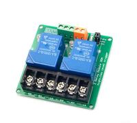 DIN Rail 2 Channel Relay Board With 5V/12V/24V Electromagnetic Interface, 10A 250VAC/30VDC Load Capacity, Surge Suppression, LED Indicators For Industrial Electrical Control Systems(5V)