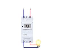 Din Rail 2 wire Weekly 7 Days Programmable Digital TIME SWITCH Relay Timer Control AC 220V 230V 12V 24V 48V 16A 30A NWPNLXEA(12V DC AC)