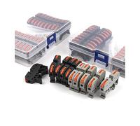 DIN Rail 211 Quick Wiring Compact Splicing Terminal Block with Number Strip Screw Connection 2.5mm² Wire Cable Connector Kit IDGTTLDF(G Boxed Accessories)