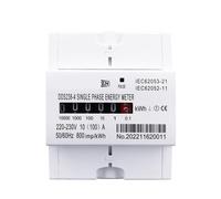 Din Rail 220-230VAC 60A 100A Single Phase Energy Meter kWh Monitoring 5+1 Mechanical Count Display 50/60Hz 800/1600imp/kwh(60A 1600 imp per kwh)