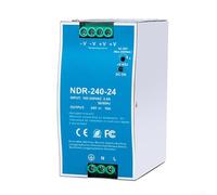 DIN Rail 24V Switching Power Supply NDR24024 10A 240W with Wide Voltage Input and Enhanced Safety for Industrial Automation Systems