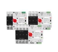 Din Rail 2P 3P 4P ATS Dual Power Automatic Transfer Switch Selector Switches Uninterrupted Power Generator 63A 100A 125A CZAOINCU(3p,125A)
