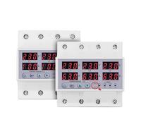 DIN rail 3-phase 3P+N adjustable over-voltage and under-voltage current limit protection relay protector synchronous asynchronous(100A 3X220V)