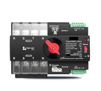 Din Rail 3 phase ATS 4P 63A 100A 125A 220V 230V Dual Power Automatic Transfer Electrical Selector Switch Uninterrupted(125A)