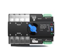 Din Rail 3 phase ATS 4P Dual Power Automatic Transfer Electrical Selector Switch Power Transfer Switch(100A)