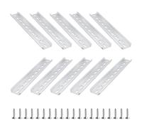 DIN Rail 300 mm Long, Aluminium Rail, DIN Rail, Aluminium DIN Rail, Support Rail for Distribution Cabinet, Electric Control Cabinets, Rail Mounting, 35 mm Wide / 7.5 mm High