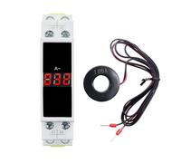 Din Rail 35mm Single Phase Current Meter AC 0-100A BA-1R Modular Ammeter LED Indicator Digital Amp Tester