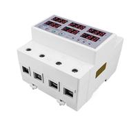 Din rail 3P+N adjustable Over Under Voltage current limit protection Relay Protector Synchronous Asynchronous(63A 3X220V)