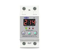 Din Rail 40A 60A Voltage Display Relay Adjustable Over Under proteciotn Device Automatic Reconnect Protector(60A)