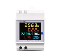 Din rail AC monitor 6IN1 110V 220V 380V 100A Voltage Current Power Factor Active KWH Frequency meter VOLT AMP CZAOINCU(Built-in CT,AC 250-450V 100A)