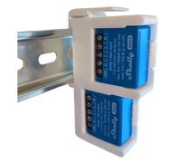 DIN Rail Adapter for 2 x Shelly Mini Gen 3 - DIN Rail Holder 35 mm - Double Mounting Adapter for Smart Home Relays - Made in Germany Pack of 2