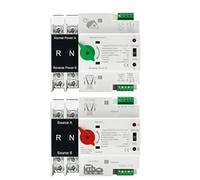 Din Rail ATS PV 2P 4P 125A AC 230V 110V Dual Power Automatic Transfer Switch Electrical Selector Switches Uninterrupted Power(City Grid-City Grid,4P AC 110V)