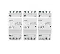 Din Rail Automatic Modular Household Contactor AC230V 4P 25A 4NO 2NO2NC 3NO1NC 50/60Hz 3P 25A 3NO EKFBQBGW(3P 25A 3NO)