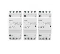 Din Rail Automatic Modular Household Contactor AC230V 4P 25A 4NO 2NO2NC 3NO1NC 50/60Hz 3P 25A 3NO RUAJOGYNVM(3P 25A 3NO)