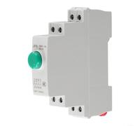 DIN Rail Button Switch 24V AC/DC Modular Power Control Red Green for Distribution Box CNC Lathe Workshop Hospital Residential Area IP20 Rated (Green)