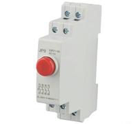 DIN Rail Button Switch, 24V AC/DC, Red or Green, Modular Power Control Switch for Electrical Panels, for CNC Machines, and Industrial Applications(RED)