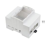 DIN Rail Case for Raspberry Pi 4, DIN Rail Mount Support, ABS Material, Clear Top Window, Large Inner Space Allows Accommodating an Extra Add-on Such as PoE HAT (D), RS485 CAN HAT etc. Easy to Use
