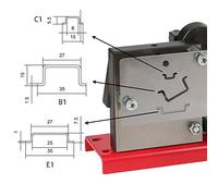 DIN Rail Cutter Tool for Cutting with Guide and measuring ruler, cutting 35mm din rail (R310BEC)