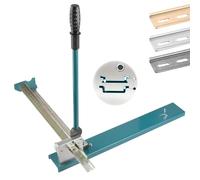 Din Rail Cutter with 50cm Measuring Ruler, Double Groove Rail Cutting Machine, Anti-Slip Handle & Precision Blade, Rail Cutter Manual for Steel/Aluminium/Iron Rails