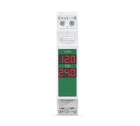 DIN Rail DC Voltage Meter Dual Display 11-310V Real-Time Monitoring Tool for Electrical Systems