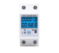 Din Rail Digital Single Phase Reset Zero Energy Meter kWh Voltage Current Power Consumption Counter Wattmeter Electric AC 220V(110V Backlight)