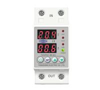 Din Rail Dual Display Adjustable Over Voltage Current and Under Voltage Protective Device Protector Relay 40A 63A 220V 230V(60A)