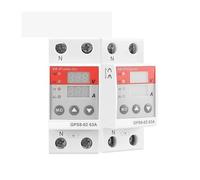 Din Rail Dual Display Adjustable Over Voltage Current Under Voltage Protective Device Protector Relay 63A 220V 230V CZAOINCU(GPS8-02-Down Wiring,80A)