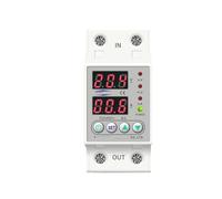 Din rail dual display adjustable overvoltage current and undervoltage protection device protector relay 40A 63A 80A 220V 230V(V A type,L N 230V 40A)