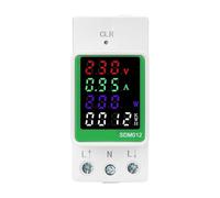 Din Rail Electricity Digital Power Energy Meter Watt Kwh Wattmeter VOLT AMP Frequency Ammeter Voltmeter AC 110V 220V 100A(220V with RS485)