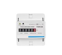 Din Rail Electricity Digital Power Meter Single Phase 1P 2 Wire kWh AC 230V Voltmeter Ammeter LCD Analog Counter Display NWPNLXEA(Counter Energy Meter)