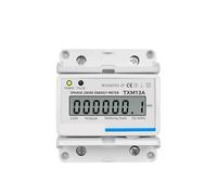 Din Rail Electricity Digital Power Meter Single Phase 1P 2 Wire kWh AC 230V Voltmeter Ammeter LCD Analog Counter Display(Digital Energy Meter)