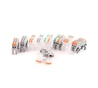 Din Rail Fast Compact Cable Wire Connector 222 223 LED Light Lamp Conector Wiring Conductor Terminal IDGTTLDF(K412TM,10PCS)