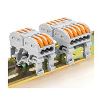DIN Rail Fast Wire Cable Connectors 3/5Pin Compact Conductor Spring Splicing Wiring Connector Push-in Terminal Block IDGTTLDF(2215)