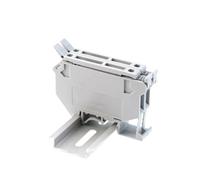Din Rail Fuse Terminal Blocks Gray UK5-HESI Connector Screw Type 10Pcs UK5-HESILED Screw Fuse Holder Wire Conductor(220V light,Without fuse)