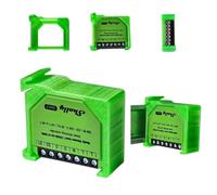 DIN Rail Holder Green Suitable for Shelly Plus Series + GEN3 / Dimmer Gen3 - Opening Bottom