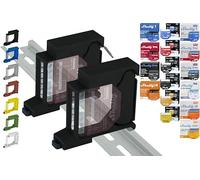 DIN Rail Holder "Single" for 18 Shellys: 1 Gen3, 1PM Gen3, 2PM Gen3, i4 Gen3, Plus 1, Plus 1PM, Plus 2PM, Plus i4, Plus 0-10V Dimmer, Wave 1, Wave 1PM, Wave 2PM, Wave Shutter, Wave i4 (2x Black)