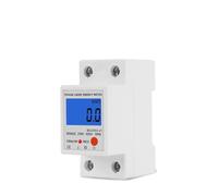 Din Rail LCD Digital Backlight Single Phase Meter kWh Power Consumption Meter Wattmeter Electronic AC 220V 120V 80A Reset(120VAC)