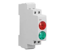 DIN Rail Light, Red Green Dual LED Signal Indicator Light 230 V AC/DC, Rail Mounted Indicator for Electrical Panel Distribution Box CNC Machine
