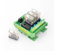 DIN Rail Mount 4 channels 16A Power Relay Interface Module 1 NO+1NC G2R-1-E DC12v/24V Relay Signal Isolation Amplifier(12v)