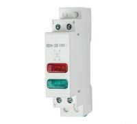 DIN Rail Mount LED Signal Lamp230V- High-Brightness Indicating PilotLight with Fire-Resistant Insulation for Electrical Panels and Control Cabinets| White(Red+Green)