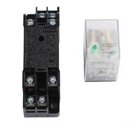 DIN Rail Mount Power Relay 12V DC 3-Pack with Socket