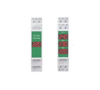 Din Rail Mount Single Protector Three Phase Voltage Meter Ac 60-450V Mini Modular Voltmeter Gauge Indicator LED Digital Display Detector(1)
