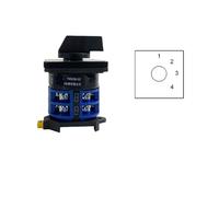 DIN Rail Mounted 32A 660V Dual Power Circuit Control Selector LW26-32/2 Two Poles Rotary Cam Switch IDGTTLDF(1234)