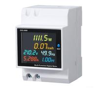 DIN Rail Mounted Single Phase Smart Energy Meter Digital LCD Display 220V Multifunction with WiFi Remote Monitoring and Accurate Power Consumption Tracking(A)
